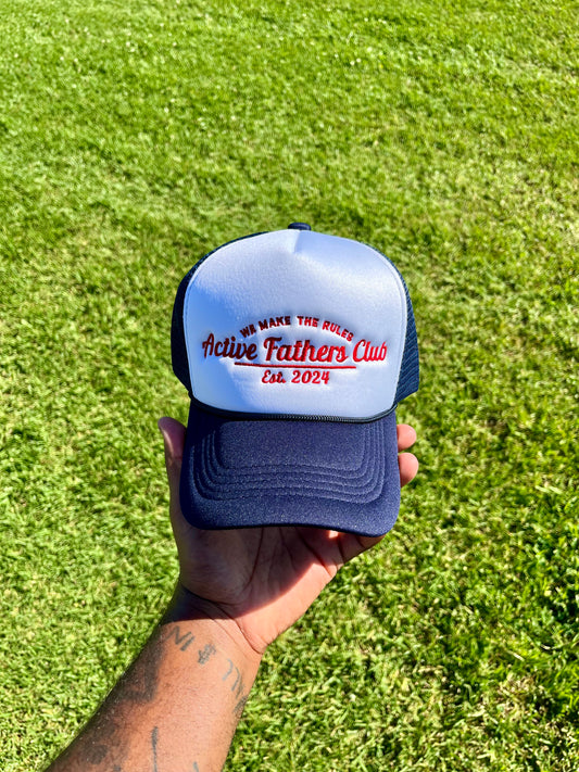 Navy Blue/White AFC Trucker